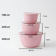 Plastic Tupperware Set - 3 Pieces